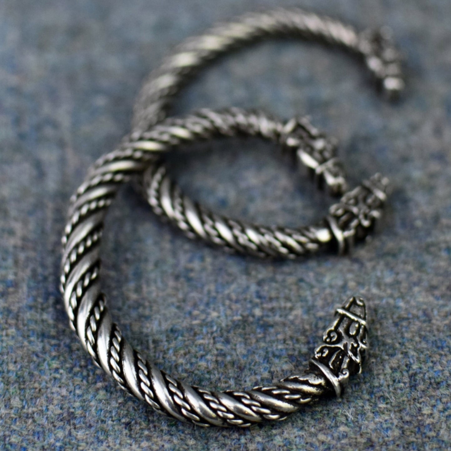 A Pair of Sleipnir, Odin's Steed: Small Pewter Viking Bracelets | Happy Piranha