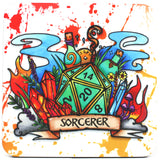 Dungeons and Dragons (DnD) Class Coaster (Sorcerer)  | Happy Piranha