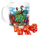 Dungeons and Dragons (DnD) Customisable Class (Sorcerer) Dice Mug | Happy Piranha