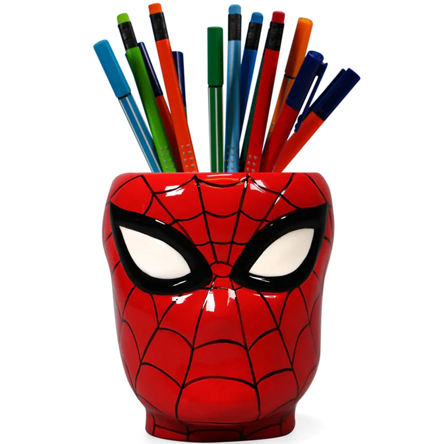 Marvel Spiderman Ceramic Wall Vase / Storage Organiser with Pencils in | Happy Piranha