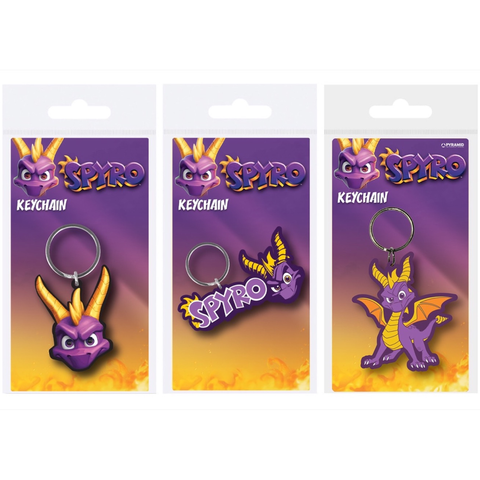 Spyro the Dragon Rubber Key Chains | Happy Piranha