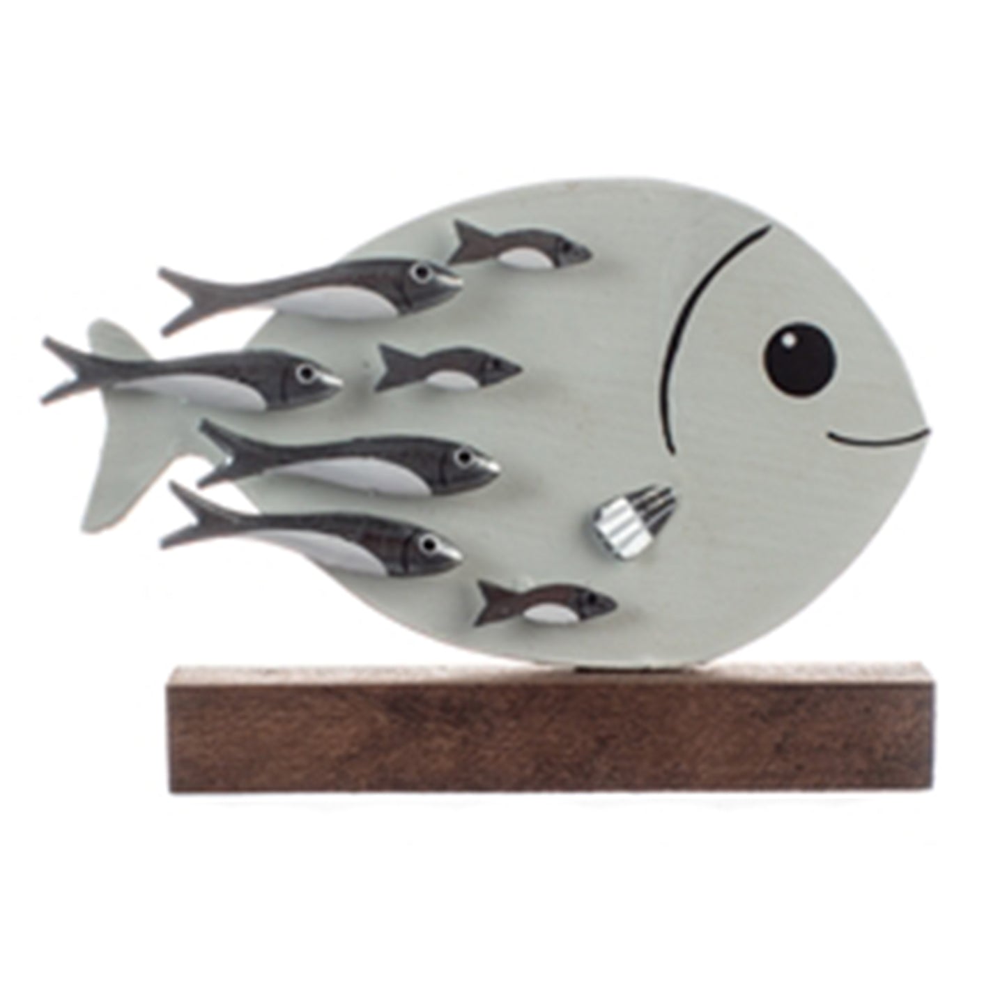 Squeaky Clean Metal and Wood Fish Ornament | Happy Piranha