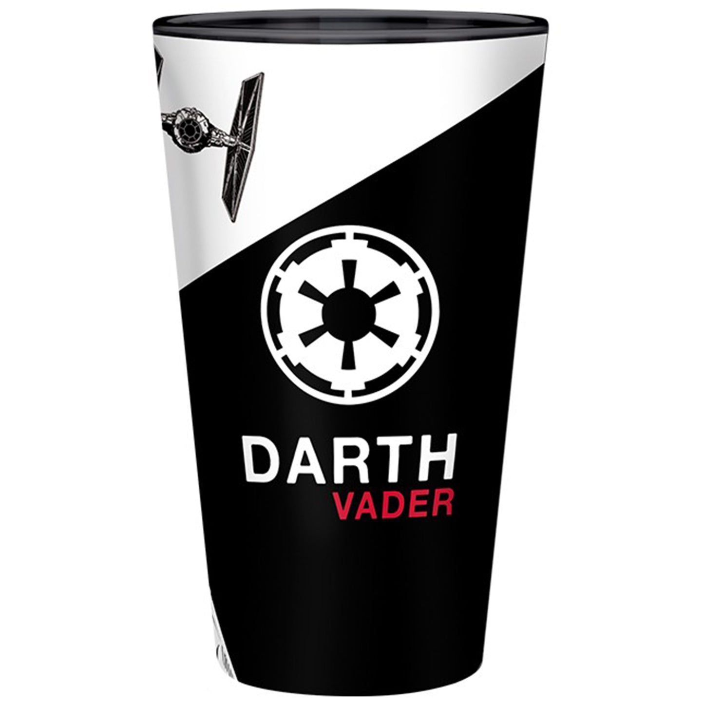 Large Star Wars Darth Vader Glass Back Design With the Empire Logo | Happy Piranha