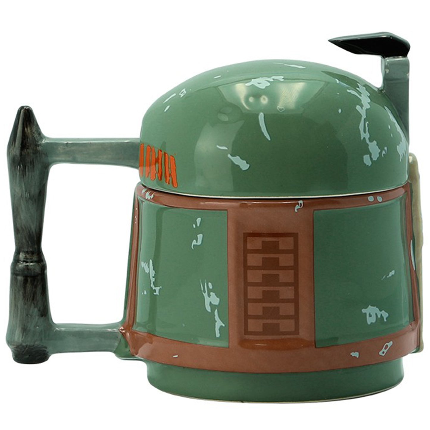 Boba Fett's Helmet - 3D Star Wars Mug Back View | Happy Piranha