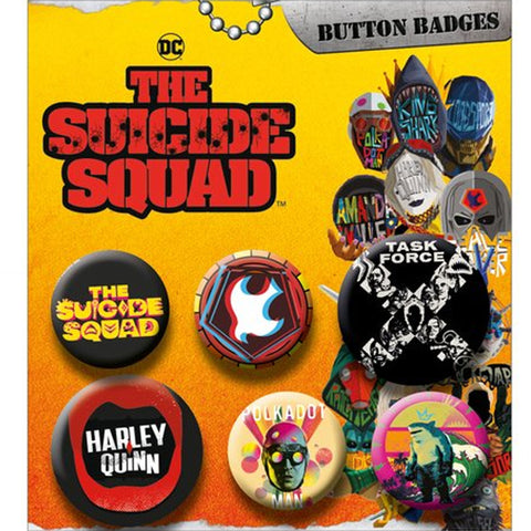 DC Comics Suicide Squad Button Badge Set | Happy Piranha