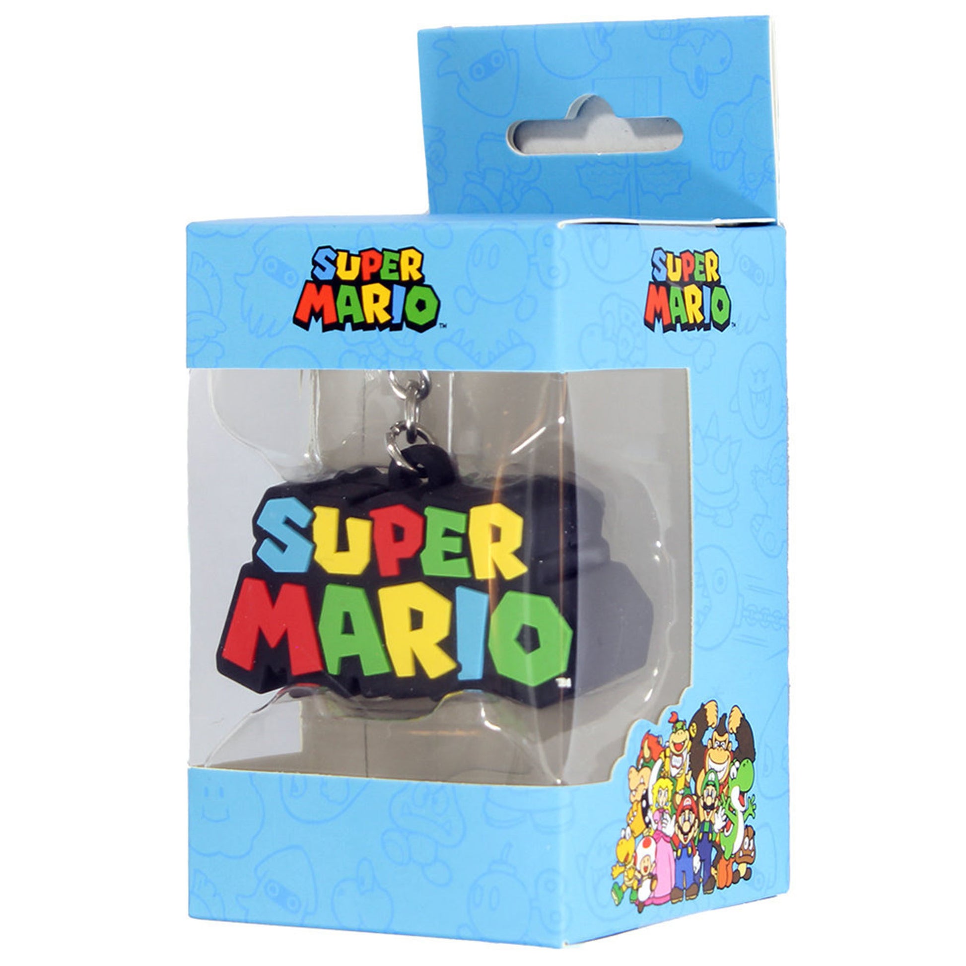 Super Mario Logo 3D Rubber Nintendo Keychain  in Box | Happy Piranha