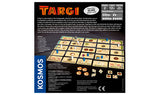 Targi Board Game Back of Box Design | Happy Piranha