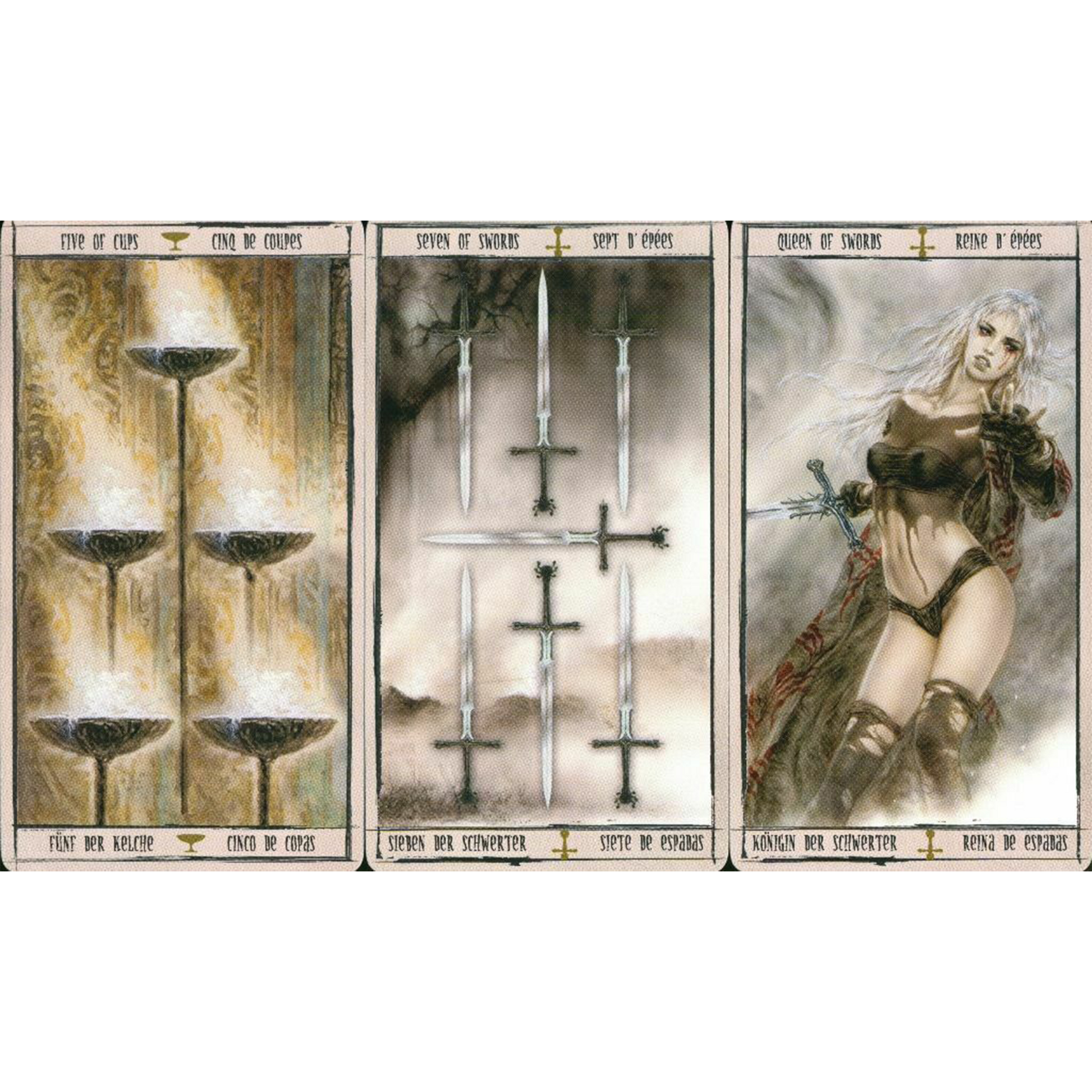 Tarot Malefic Time 78 Card Tarot Deck (Card Art Examples) | Happy Piranha