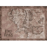 The Lord of the Rings Middle Earth Map & Sauron Poster 2 Set (Middle Earth Map) | Happy Piranha