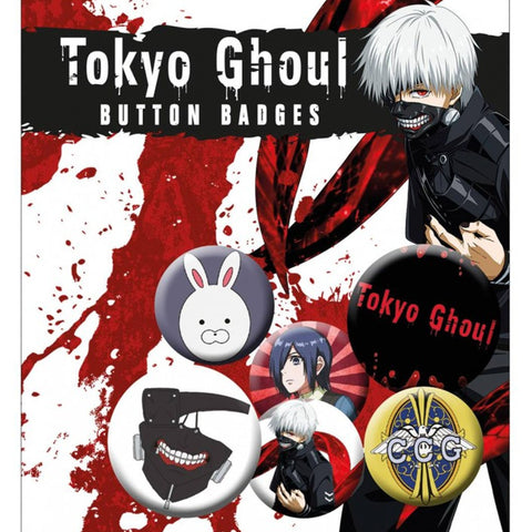 Tokyo Ghoul Button Badge Set | Happy Piranha