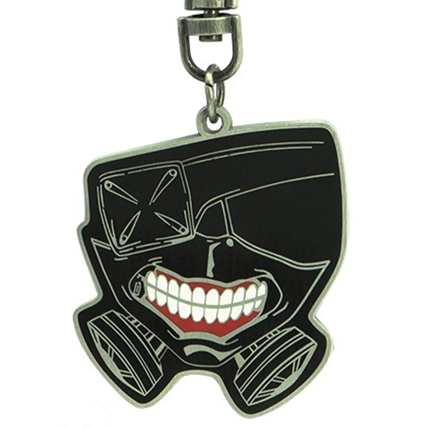Tokyo Ghoul Ken Kaneki's Mask Enamelled Metal Keychain | Happy Piranha