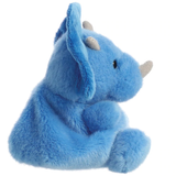 Blue Triceratops Palm Pal Soft Toy (Side View) | Happy Piranha