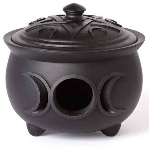 Triple Moon Black Cauldron Trinket Pot | Happy Piranha