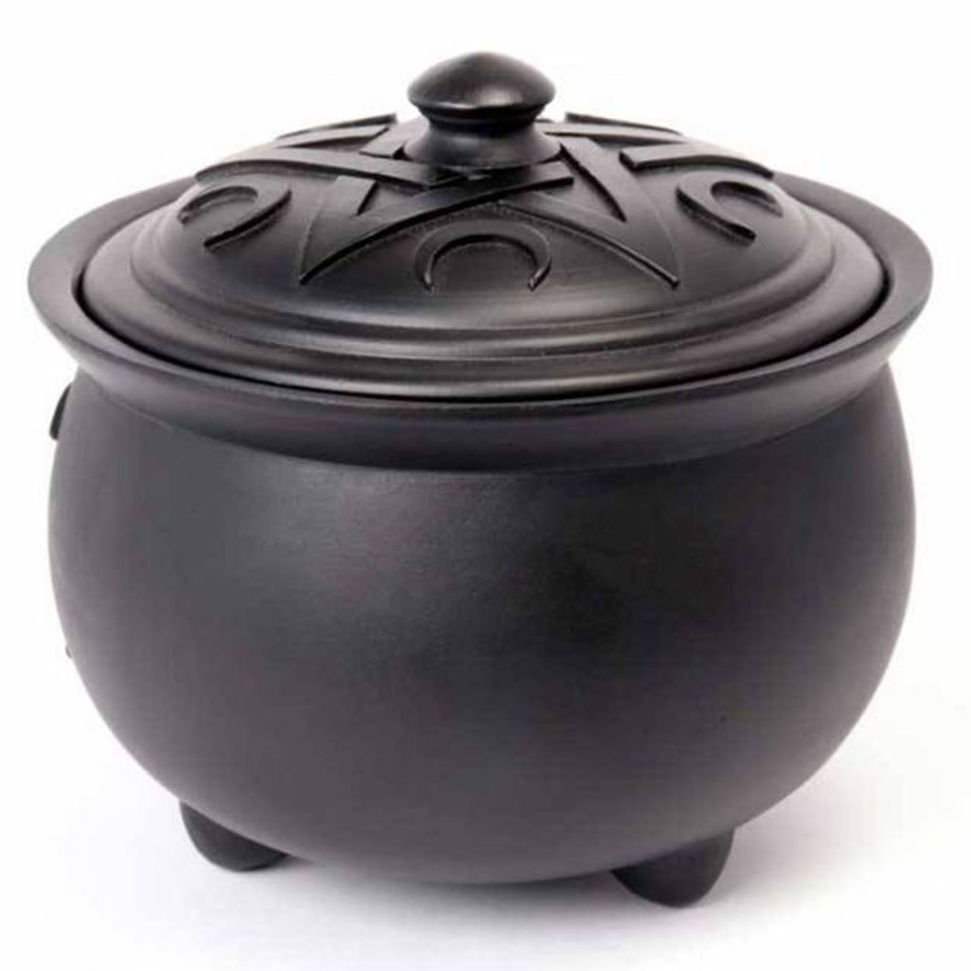 Triple Moon Black Cauldron Trinket Pot (Back Design) | Happy Piranha
