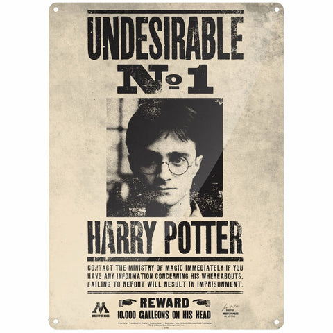 Undesirable Number 1 Harry Potter Tin Sign | Happy Piranha