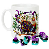 Dungeons and Dragons (DnD) Customisable Class (Warlock) Dice Mug | Happy Piranha