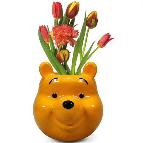 Disney Winnie the Pooh Bear Ceramic Wall Vase / Storage Pot With Tulips in | Happy Piranha
