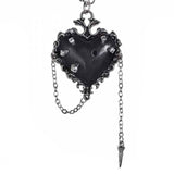 Witch Heart: Black Pewter Pendant With Removable Spike on a Chain | Happy Piranha