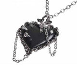 Witch Heart: Black Pewter Pendant With Spike Inserted | Happy Piranha