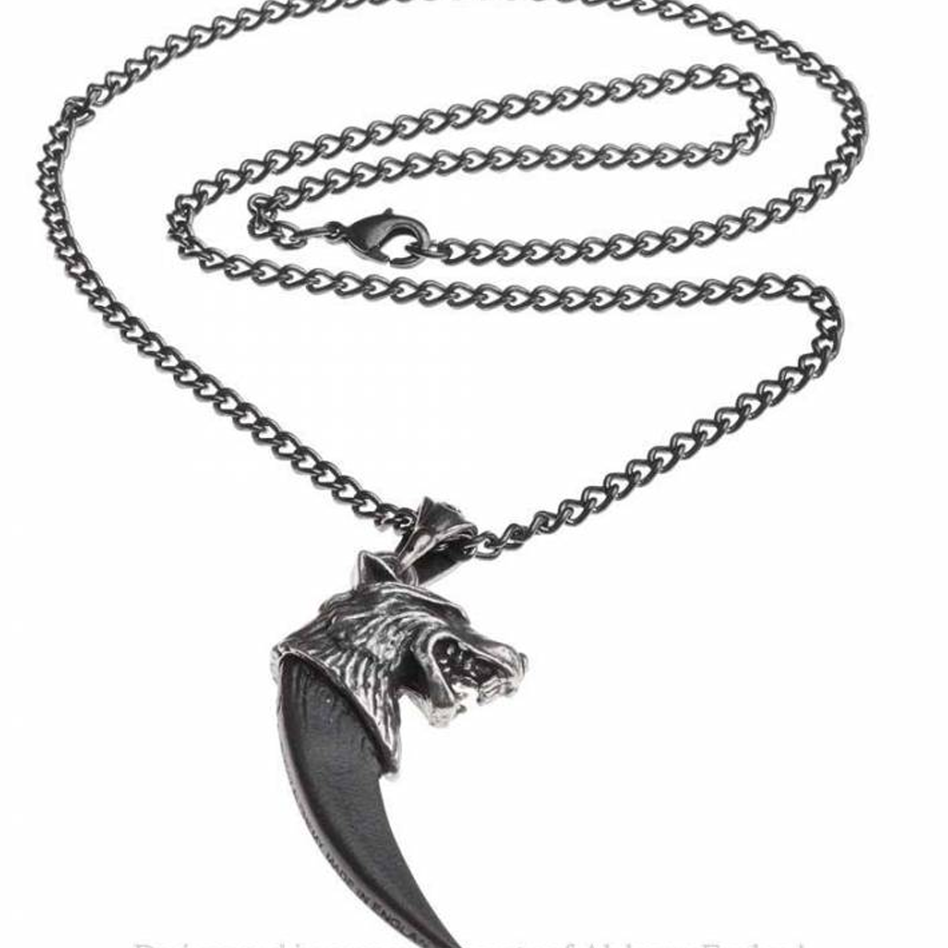Wolf Macht  - Pewter Wolf's Head & Fang Pendant and Chain | Happy Piranha